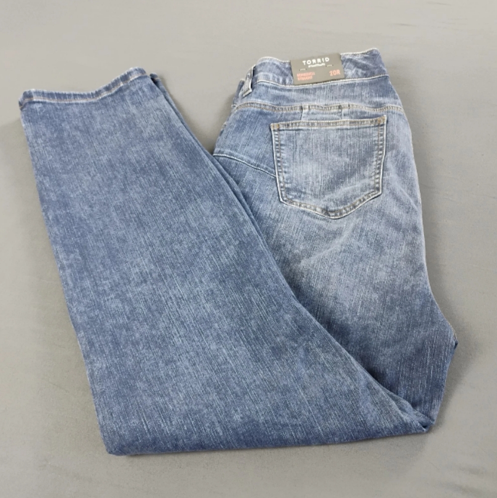 Torrid Feel The Fit Bombshell Straight Jeans Womens 20R  Premium Strech NEW $95 - Picture 15 of 16